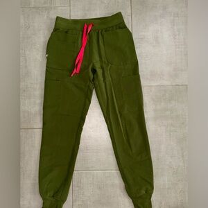 Figs Women's Dark Olive Nepal - Skinny Jogger Scrub Pants | Xxs
